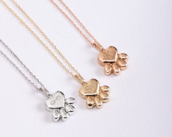 10K 14K 18K Real Solid Gold Paw Urn Necklace, Cremation Keepsake, Human or Pet Ashes, Dog Paw Ash Holder Pendant, Custom Memorial Gift