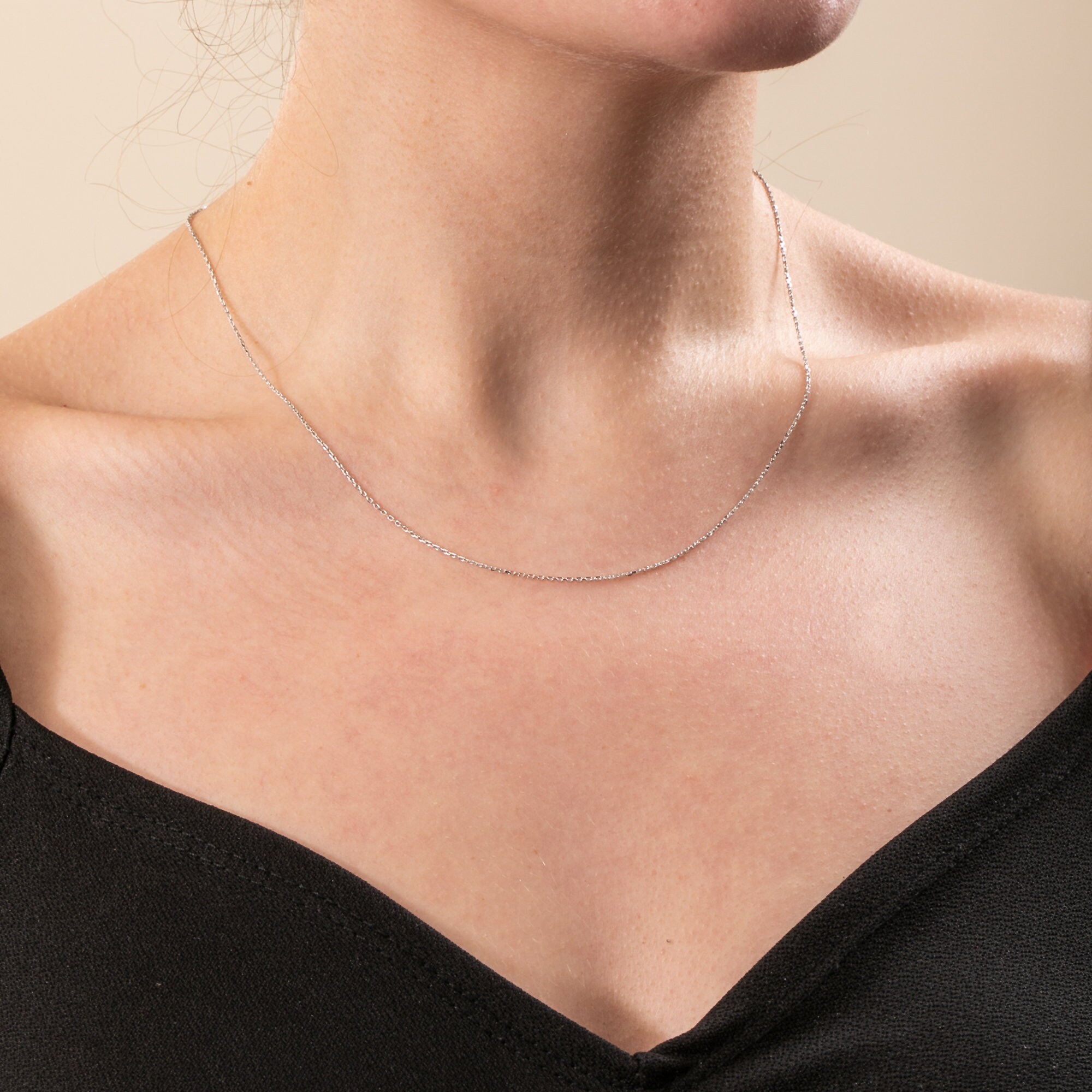 18K Real Gold Cable Chain for Pendants Golden Cable Chain Etsy