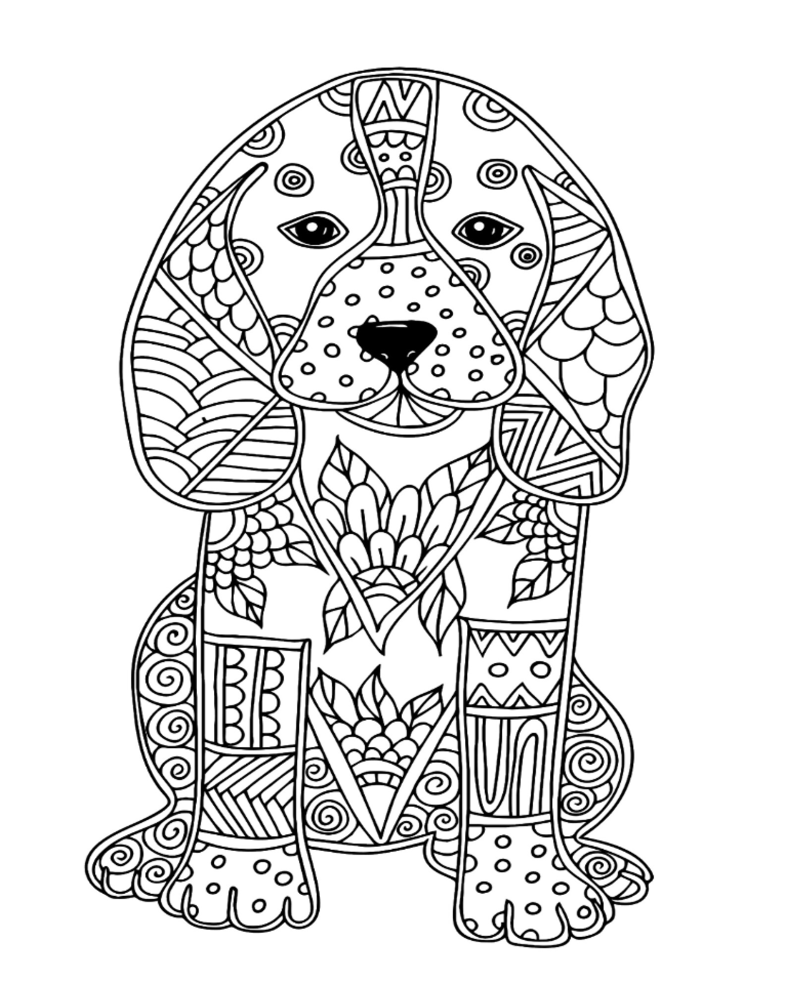 Animal Mandala Coloring Pages Adult Coloring Pages Printable Etsy