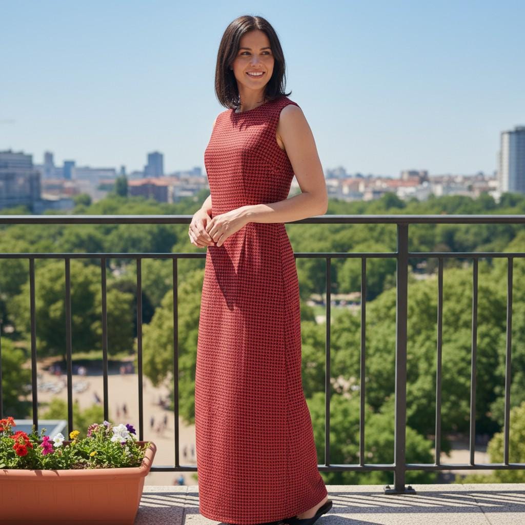 Red Houndstooth Dress - Etsy Red Houndstooth Dress - Etsy