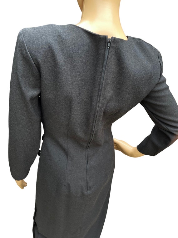 Vintage Misty Lane Women’s Dress Black Long Sleev… - image 7
