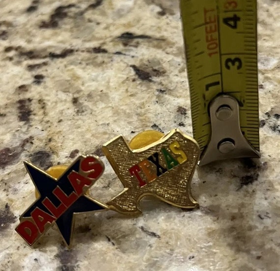 Vintage Texas Pins Dallas Star Lot Of 2 Retro - image 7