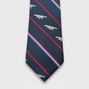 Vintage Airplane Tie Aviation Necktie Retro Striped Smithsonian Institution 80s 90s