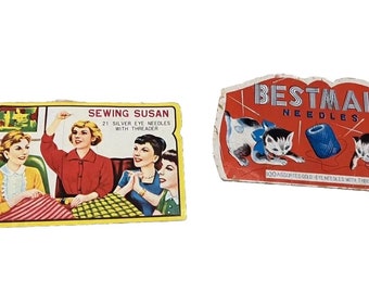 Vintage Sewing Susan Best Maid Advertising Sewing Needle Packs Retro Nostalgia