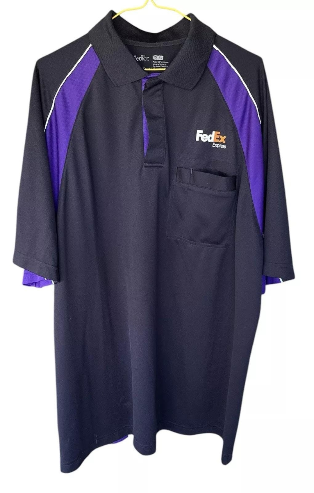 Vintage Fedex Express Polo Uniform Shirt Short Sleeves Stan Herman