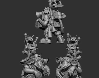 Ork Musician Miniature - 32mm Scale Resin Model