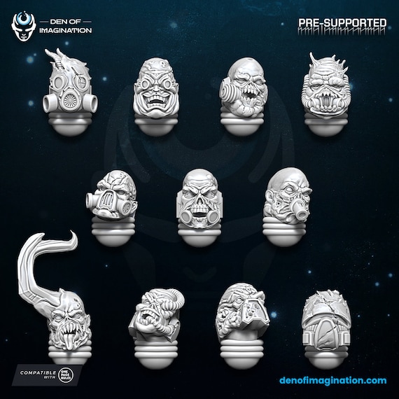 44x Plague Head Conversion Pieces - Etsy