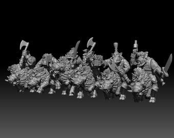 Boar Riders & Boss Nobs - 8 Models