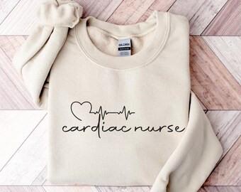 Herz Krankenschwester Sweatshirt, Herz Pflege Krankenschwester, Kardiologie Krankenschwester, Herz-Kreislauf Krankenschwester, Krankenschwester Leben, Registrierte Krankenschwester, Herz Krankenschwester Geschenk