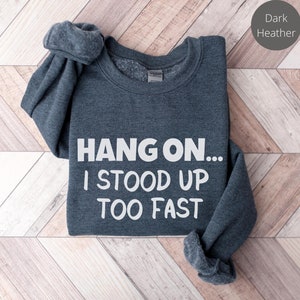 Hang On I Stood Up Too Fast, POTS Sweatshirt, Dysautonomia Shirt, Dizzy Sweatshirt, Chronic Illness, Autoimmune, Anemia, Spoonie Shirt