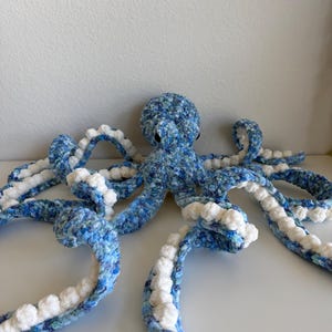 32&quot; Gaint Crochet Octopus - Anchor - Handmade Plush Toy - Multi Ocean - Ready to ship