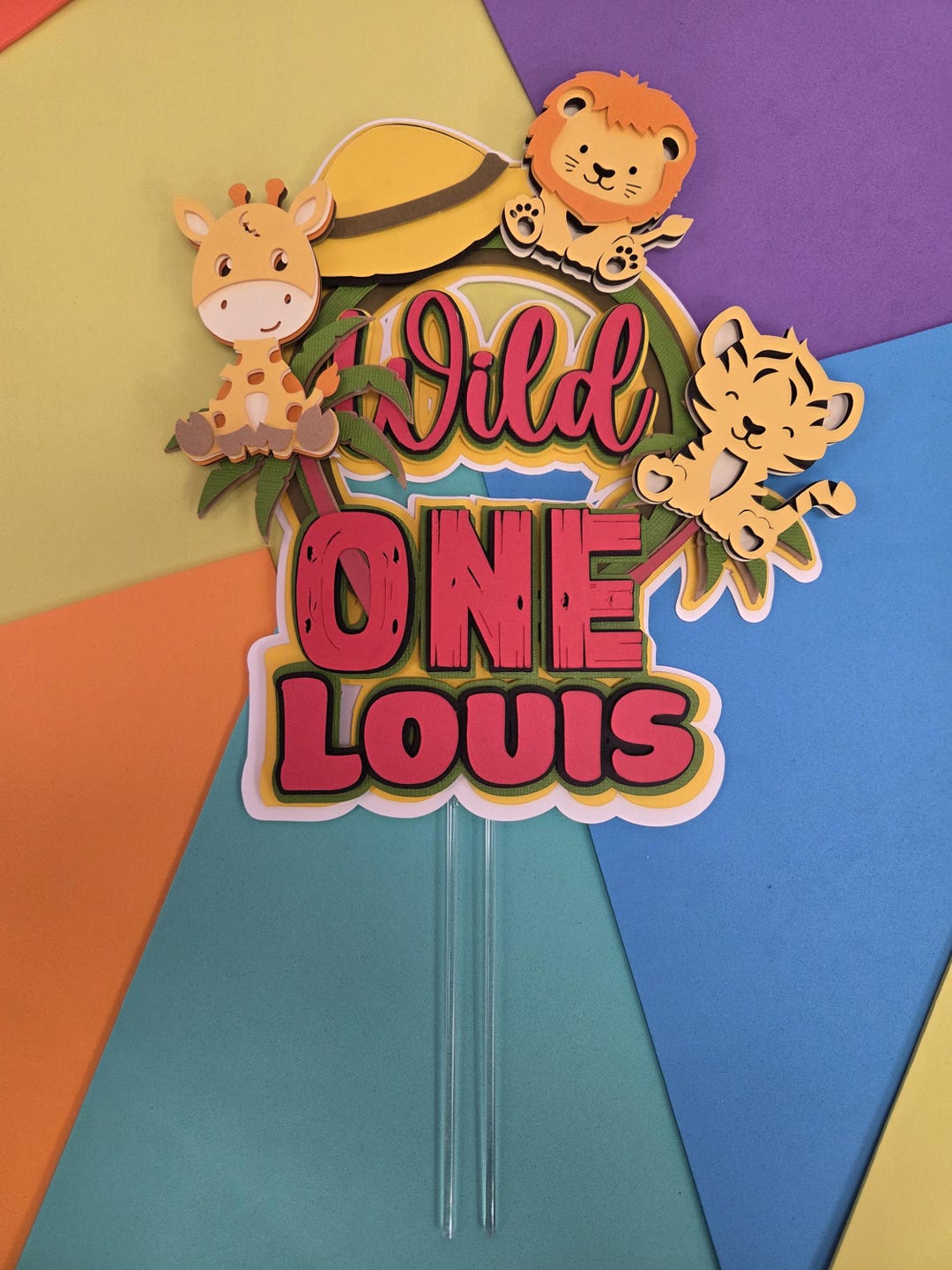 Wild One Cake Topper - Custom Safari Jungle 1st Birthday - Etsy