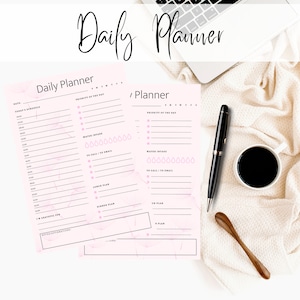 Planejador diário digital, planejador financeiro digital, planejador digital, imprimível, personalizável, planejador Canva
