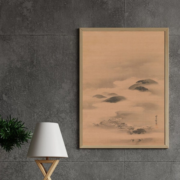 Landscape in Moonlight - Kano Tan'yū - Japanese Poster - Japanese Art - Japanese Print - Japanese Decor -  Printable Wall Art Digital