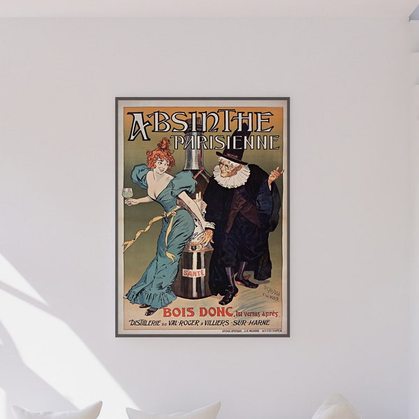 Absinthe Parisienne Vintage Advertisement Poster - Classic Advertising Print - Alcohol Poster - Vintage Poster - Digital Download