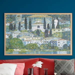 Gustav Klimt Kirche in Cassone 1913 - Vintage Poster Art Print - Gustav Klimt Print - Gustav Klimt Poster - Klimt Painting Digital Download