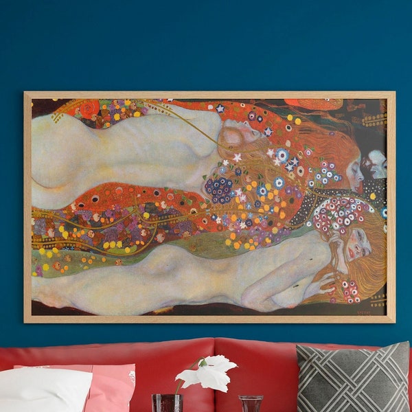 Gustav Klimt - Water Serpents II (1904) - Classic Painting -  Gift Wall - Home Decor Digital Download