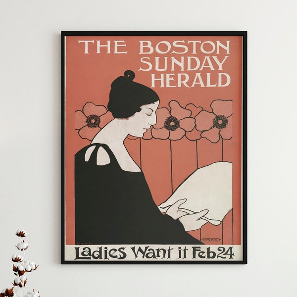 Vintage Advertising Poster, Vintage Poster of a Woman, Vintage Poster, Vintage Advertising Prints, Old Advertising Poster