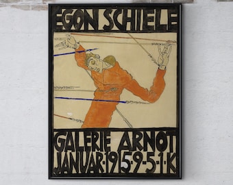 Egon Schiele Poster, Egon Schiele Exhibition Poster, Egon Schiele Art, Art Gallery Exhibition Print