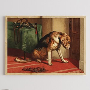 Suspense (1877) by sir Edwin Landseer, Vintage Dog Print, Dog Art, Dog Poster,