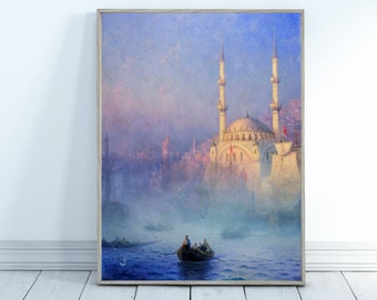 Ivan Aivazovski - Constantinople la mosquée de Top Kahné - Decoración del hogar - Pintura famosa - Fine Art Print - Wall Art Print - Descarga digital