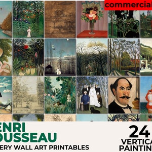 Rousseau Poster Mega Bundle, Henri Rousseau Art Print, Descarga digital, Venta de paquetes de arte, Mejor paquete de impresión de arte, Oferta de paquete de arte