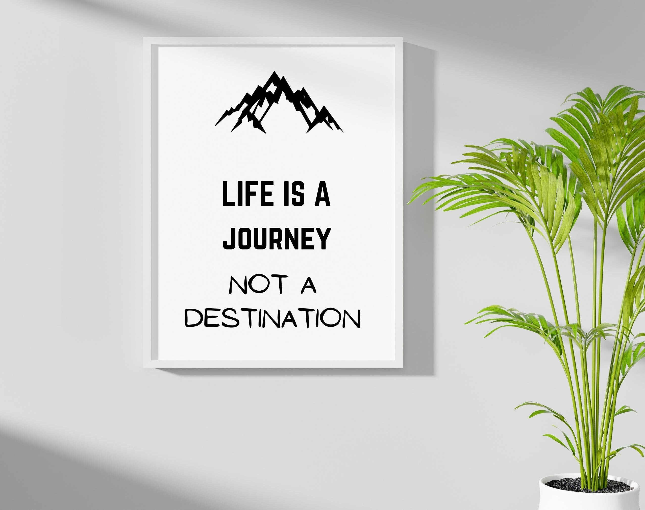 Inspired Motivation Quotation Enjoy Journey Not Stock Photo 1271967061