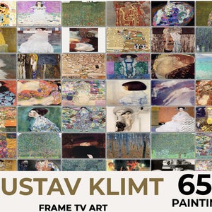 Gustav Klimt TV Pack, Gustav Klimt Painting Collection, Frame TV Bundle, Art For The Frame TV