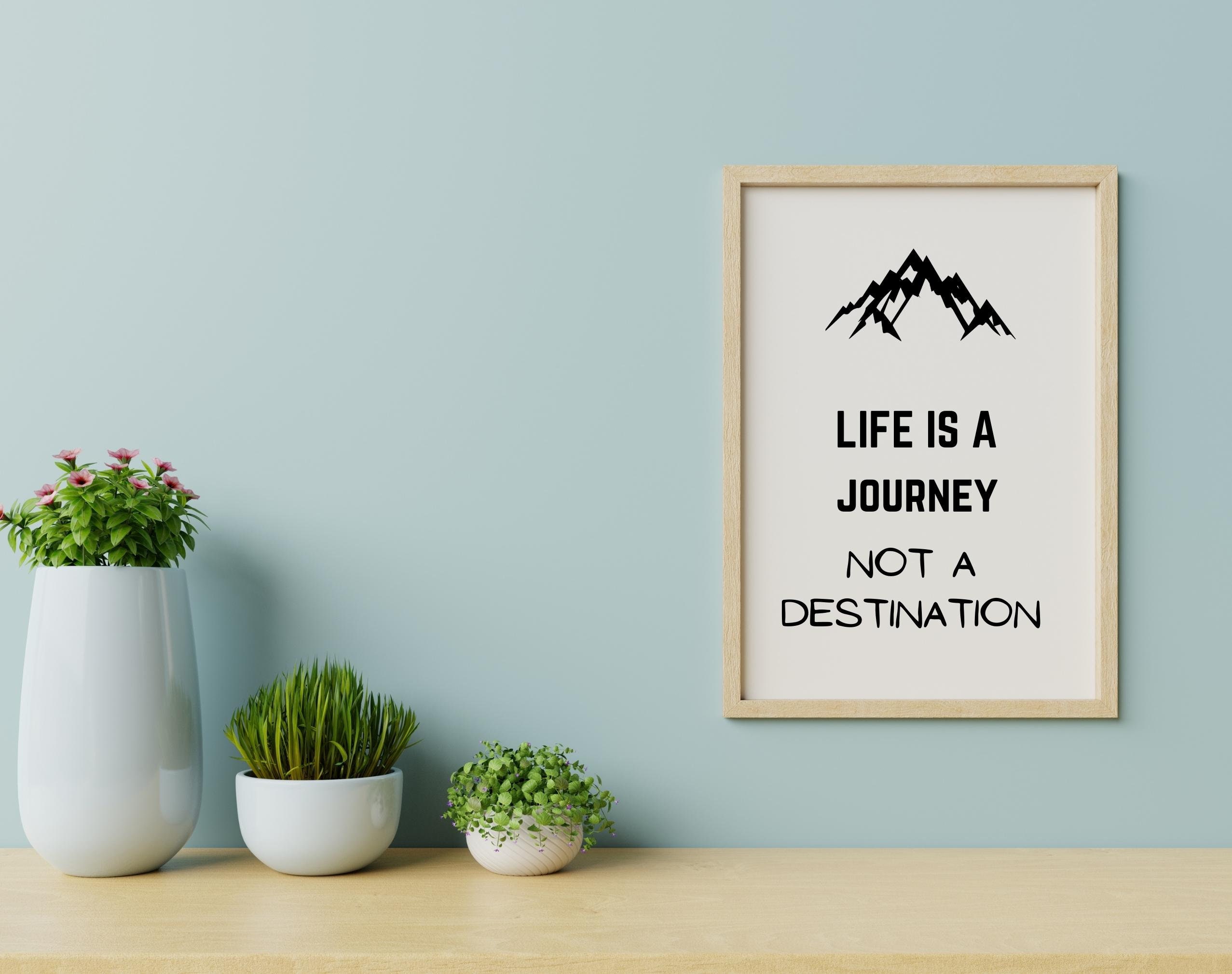 Inspired Motivation Quotation Enjoy Journey Not Stock Photo 1271967061