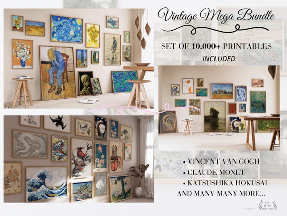 Gallery Wall Set 10000+, Mega Bundle Mix Set, Eclectic Wall Art