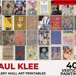Paul Klee Poster Mega Bundle, Paul Klee Printable, Paul Klee Art, Abastract Modern Gallery Wall Art