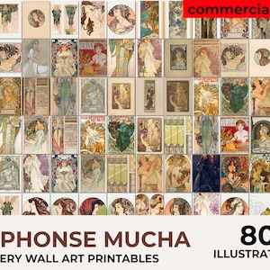 Alphonse Mucha Print, Mucha Poster, Art Nouveau Poster Print, Vintage Poster Digital Download