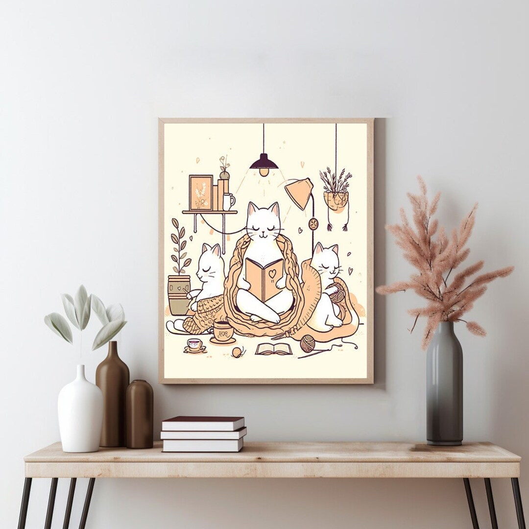 Cat in Bathroom Poster, Funny Toilet Print, Black Cat Art, Humorous ...