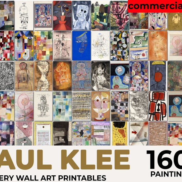 Paul Klee Poster Mega Bundle, Paul Klee Printable, Paul Klee Art, Abastract Modern Gallery Wall Art