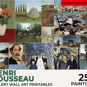 Rousseau Poster Mega Bundle, Henri Rousseau Art Print, Descarga digital, Venta de paquetes de arte, Mejor paquete de impresión de arte, Oferta de paquete de arte