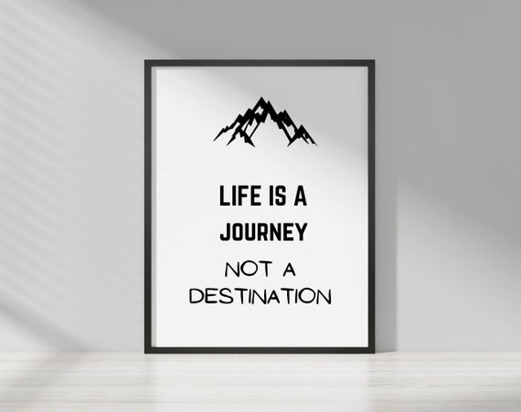 Inspired Motivation Quotation Enjoy Journey Not Stock Photo 1271967061