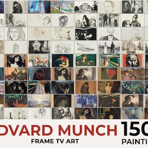 Edvard Munch Frame TV Art 150+ Complete Bundle, Tv Frame Set, Tv Frame Art, Munch Painting Ultimate Collection, Commercial Use