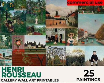 Rousseau Poster Mega Bundle, Henri Rousseau Art Print, Digital Download, Art Bundle Sale, Best Art Print Bundle, Art Bundle Deal