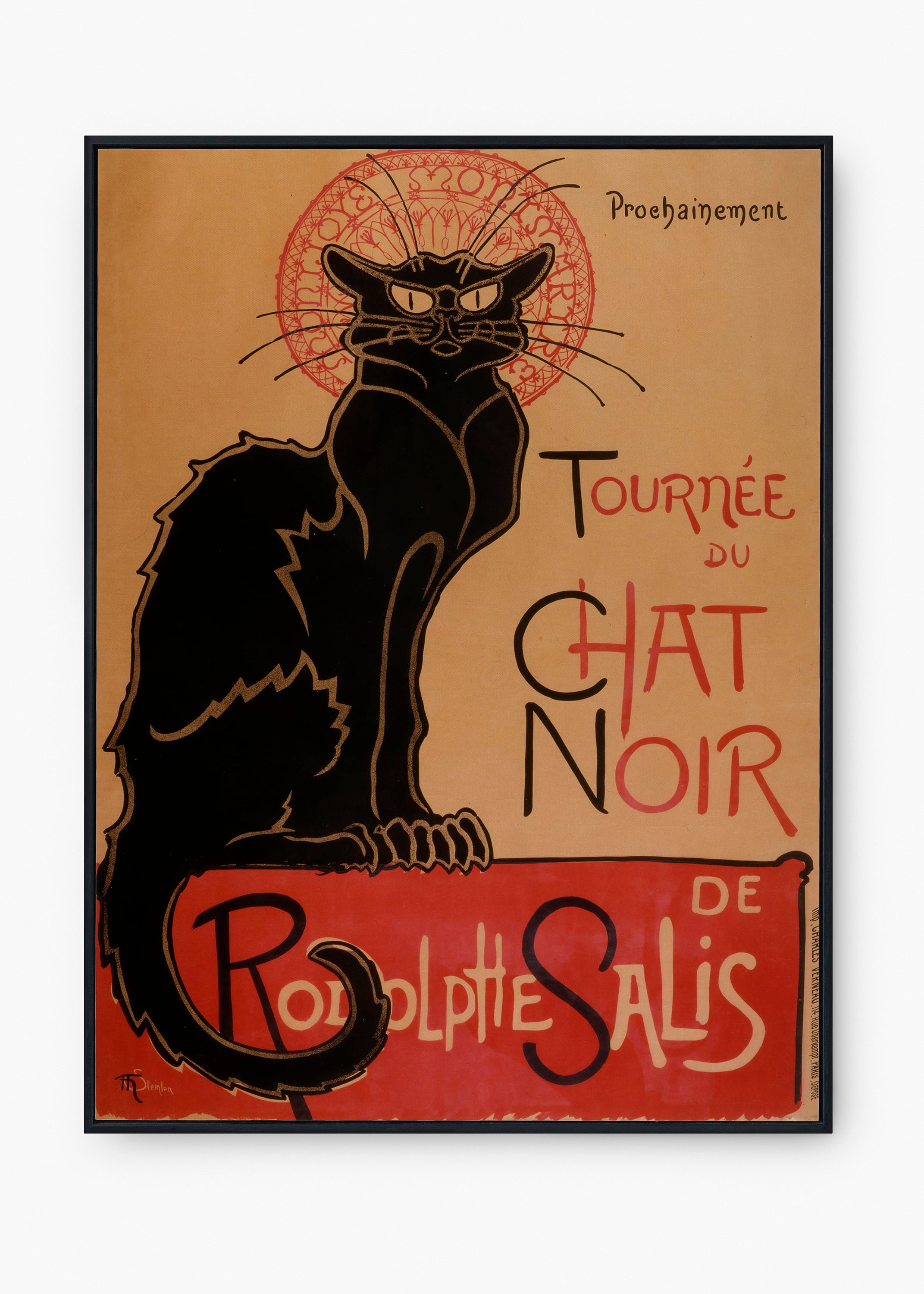 【CAT】　vintage poster Vintage French Black Cat Poster, Rodolphe Salis, Le Chat Noir