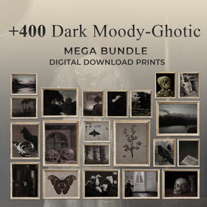 Mega paquete de decoración de Dark Academia: más de 500 impresiones, conjunto de arte de pared de Moody Gallery, pinturas Cottagecore, impresiones de Moody, colección de impresiones oscuras