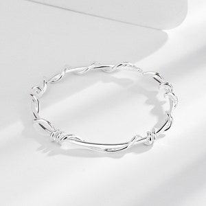 925 sterling silver elegant dainty wire bracelet bangle womens - adjustable with a gift bag | Personalised women jewellery