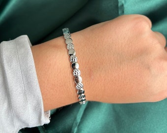 Pulsera de plata de ley 925 para mujer, ajustable, con bolsa de regalo, joyería personalizada