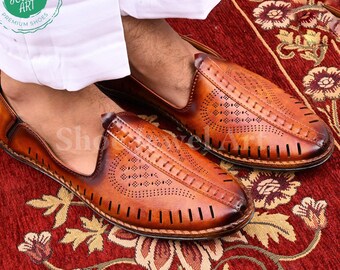 Herren Kunstleder Juttis Mojaris: Indische Hochzeit Bräutigam Schuhe