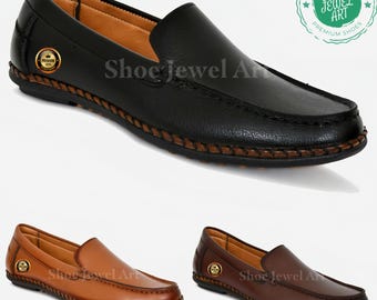Handgemaakte volnerf leren loafers: stijlvolle instappers voor heren