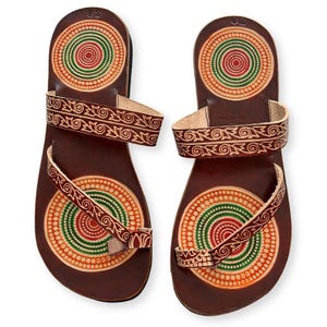 Brown Leather Luxurious Sandal for women, Women Summer Sandals, Boho Hippie Sandal, Beach wedding Sandal, Honeymoon Sandal, Ethnic Sandals,