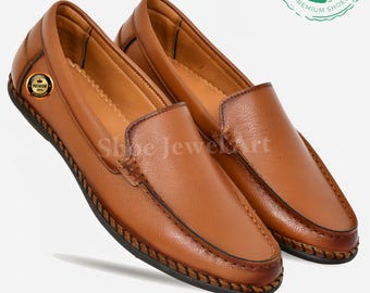 Handcrafted Leather Loafers: Stylish Slip-On Shoes