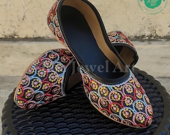 Handmade Bridal Khussa Jutti: Embroidered Indian Wedding Shoes
