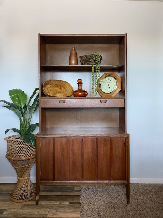 Keller Mid Century Modern China Hutch Etsy