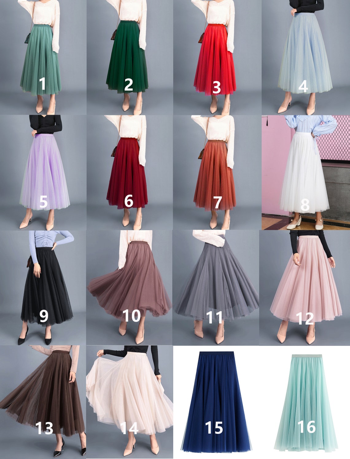 Tulle Skirtsummer Mesh Skirt16 Color Wedding Skirtbridal - Etsy