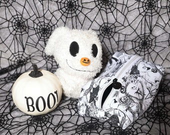 Listo para enviar Pesadilla antes de Navidad bolsa de maquillaje cuadrada bolsa de tocador bolsa de viaje almacenamiento de útiles escolares bolígrafos lápices organización artesanal